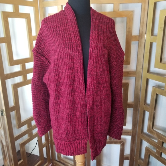 bright pink chunky cardigan